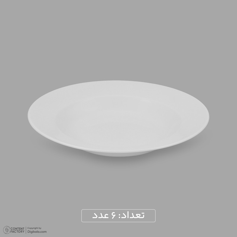 سرویس غذاخوری چینی 25 پارچه 6 نفره مقصود مدل دایره کد 001