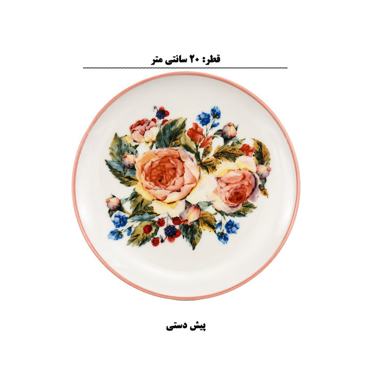 سرویس غذاخوری سرامیکی، چینی 24 پارچه 6 نفره میس بتی مدل 16895