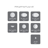سرویس غذاخوری 28 پارچه چینی رزین طرح هدیه پلاتینی